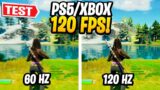 120 FPS vs 60 FPS VERGLEICH! PS5 & XBOX Series X Modus in Fortnite Deutsch