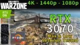 Call of Duty: WARZONE | RTX 3070 | Ryzen 7 3700x | 4K – 1440p – 1080p | Ultra & Low Settings