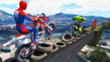 Spiderman Super Motos Stunt Parkour Challenge with Superheroes – GTA V MODS
