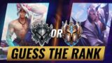 GUESS THE RANK: "Is He Challenger or Silver???" – League of Legends Season 10