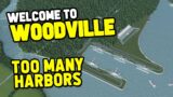 I BUILT TOO MANY CARGO HARBORS – Cities Skylines Woodville #28