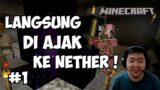 PERTAMA MAIN MINECRAFT LANGSUNG KE NETHER! – Minecraft indonesia #1