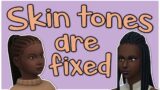 Skin Tone Fix in the Sims 4 December Update
