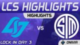CLG vs TSM Highlights LCS Lock In Day 3 2021 Counter Logic Gaming vs Team SoloMid by Onivia