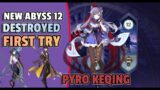 Pyro Keqing DOMINATES New Abyss Floor 12 | Genshin Impact