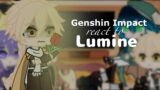 Genshin Impact react to Lumine || Male MC