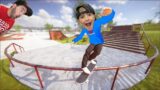 FATHER SON SKATEBOARDING VIDEO GAME 4! / 5,000 Foot Grind!
