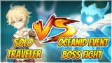 Traveler VS Oceanid Event Boss Fight (Rhodeia's Rage Challenge, Endora Genshin Impact Event Guide)