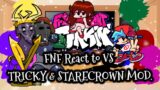 FNF React to VS TRICKY & STARECROWN MOD||FRIDAY NIGHT FUNKIN||ElenaYT.