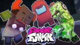 Monster School : FRIDAY NIGHT FUNKIN but Mobs vs Among us & Tricky – Minecraft Animation