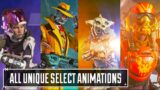 All Unique Legends Select Animations –  Apex Legends