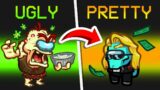 *NEW* UGLY to PRETTY ROLE in Among Us! (Funny Mod)