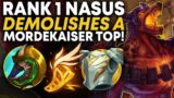 Rank 1 Nasus Demolishes Mordekaiser Toplane! | Carnarius | League of Legends