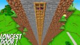 I found a LONGEST DOOR  in Minecraft ! What's inside the SECRET DOOR ?