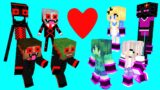 Monster School : BEAUTIFUL GIRLS vs VAMPIRE BOYS – Love Curse – Minecraft Animation