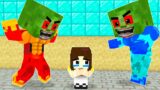 Monster School : Fire and Ice Baby Zombie  Attack Squid Game Doll  – Minecraft Animation