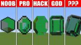 Pixel Art (NOOB vs PRO vs HACKER vs GOD) Emerald in Minecraft