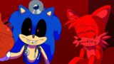 Sonic EXE Kills Tails in Friday Night Funkin be like   FNF Triple Trouble Creepypasta all parts 1,2