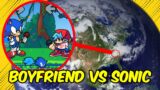 Boyfriend Vs Sonic On Google Earth! Friday Night Funkin' FNF