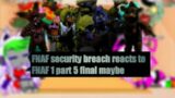 FNAF security breach reacts to Friday night funkin five nights at Freddy's 1 part 5