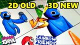 DIBUJO FRIDAY NIGHT FUNKIN OLD vs NEW Rainbow Friends de ROBLOX Paranoid meme Rainbow friend Roblox