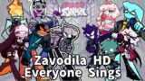 Friday Night Funkin' – Zavodila HD but Everyone Sing it