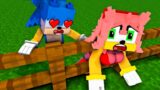 Chibi Sonic and friends Tails Amy Knuckles | FNF Sonic Minecraft Animation Zero Two Dodging meme