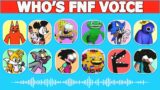 FNF – Guess Character by Their VOICE | Ban Ban, Jumbo, Alphabet Lore F, Rainbow Friends, Pibby….