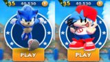 Sonic Dash vs Friday Night Funkin' – Movie Sonic vs All Bosses Zazz Eggman All Characters Unlocked