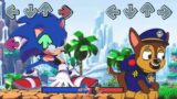 Epic battle FNF (Friday Night Funkin) Sonic and Chase(PAW Patrol)
